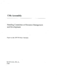 CR 4-13(4) - Report on the 1997/98 Main Estimates