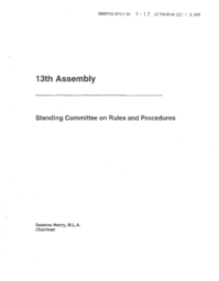 CR 9-13(4) - Report of the Standing Committee on Rules and Procedures