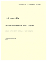 CR 04-13(3) - Report on the Review of the 1996-97 Main Estimates