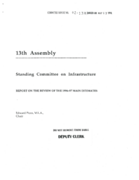 CR 02-13(3) - Report on the Review of the 1996-97 Main Estimates