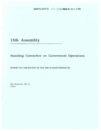 CR 01-13(3) - Report on the Review of the 1996-97 Main Estimates