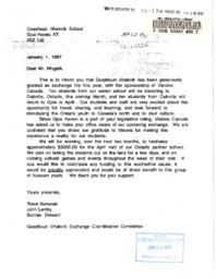 024-13(4) - Letter from the Quqshuun Ilihakvik School of Gjoa Haven re: Funding for Trip