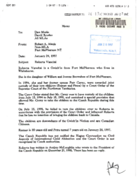 026-13(4) - Letter to MLAs from Robert A. Alexie re: Custody of Children