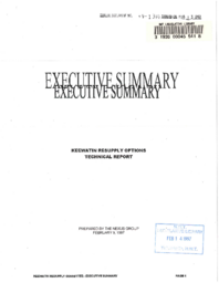 049-13(4) - Executive Summary : Keewatin Resupply Options Technical Report