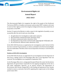 933-19(2) - Environmental Rights Act Annual Report 2022-2023