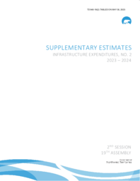 940-19(2) - Supplementary Estimates (Infrastructure Expenditures), No. 2, 2023-2024 