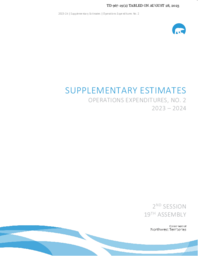 967-19(2) - Supplementary Estimates (Operations Expenditures), No. 2, 2023-2024