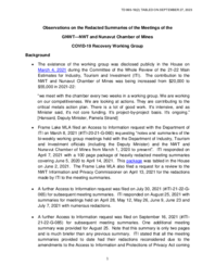 993-19(2) - Observations on ITI ATIPP Meeting Summaries (revised August 2023)