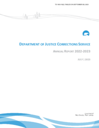 1003-19(2) - Department of Justice Corrections Service Annual Report 2022-2023