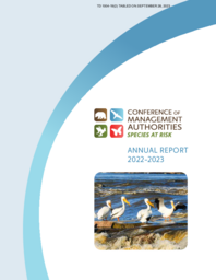 1004-19(2) - Conference of Management Authorities Species at Risk Annual Report 2022-2023