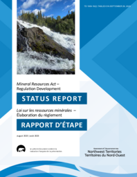 1008-19(2) - Mineral Resources Act – Regulation Development Status Report