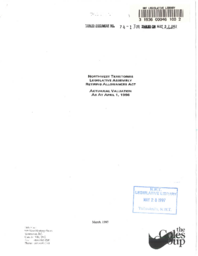 074-13(4) - Actuarial Valuation of the NWT Legislative Assembly Retiring Allowances Act as at April 1, 1996