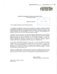 101-13(4) - Auditor's Report - Legislative Assembly Retiring Allowance Fund, March 31, 1997 = Rapport du vérificateur - Fonds d'allocations de retraite de l'Assemblée législative, 31 mars 1997