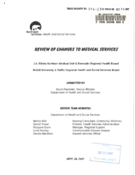 104-13(4) - Review of Changes to Medical Services in the Keewatin and Baffin Regions