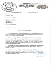 106-13(4) - Letter from Hamlet of Arviat re: Nunavut Electoral Boundaries