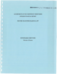 111-13(4) - Government of the Northwest Territories Interim Financial Report, Year Ended March 31, 1997