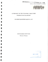 113-13(4) - Government of the Northwest Territories Interim Financial Report, Year Ended March 31, 1997