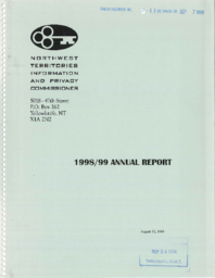 2-13(8) - Northwest Territories Information and Privacy Commissioner 1998/99 Annual Report