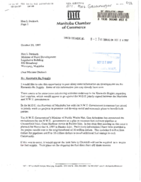 008-13(5) - Letter from Manitoba Chamber of Commerce Re: Keewatin Resupply