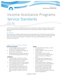 Income Assistance Programs : Service Standards