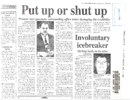 040-13(5) - Article Entitled "Put Up or Shut Up" from the Yellowknifer Newspaper, February 6, 1998