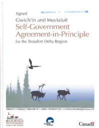 004-15(3) - Signed Gwich'in and Inuvialuit Self-Government Agreement-in-Principle for the Beaufort-Delta Region