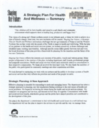 110-13(5) - Shaping Our Future : A Strategic Plan for Health and Wellness : Summary