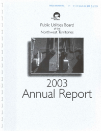 015-15(3) - Public Utilities Board, 2003 Annual Report