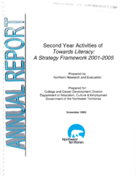 019-15(3) - Second Year Activities of Towards Literacy: A Strategy Framework 2001-2005, November 3rd, 2003