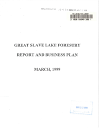 30-13(7) - Great Slave Lake Forestry Report and Business Plan, March 1999