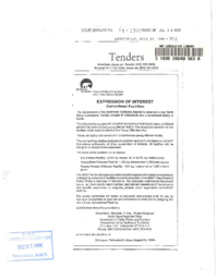 56-13(7) - Tender Published in July 21, 1999, Toronto Globe and Mail Regarding Expression of Interest : Correctional Facilities