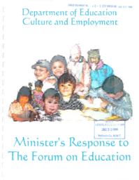 60-13(7) - Minister's Response to the Forum on Education