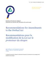 11-20(1) - Recommendations for amendments to the Ombud Act