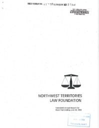 041-15(3) - Northwest Territories Law Foundation Annual Report for the Year Ending June 30, 2002