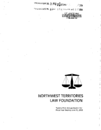 042-15(3) - Northwest Territories Law Foundation Annual Report for the Year Ending June 30, 2003