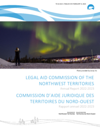 22-20(1) - Annual report of the Northwest Territories Legal Aid Commission 2022-2023