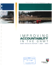 060-15(3) - Improving Accountability to the GNWT: GNWT Results Report, 2003-2004