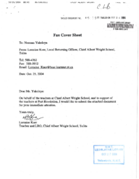 085-15(3) - Letter to the Government of the Northwest Territories Regarding Lack of Affordable Housing for Teachers in Tulita