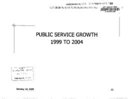 120-15(3) - Public Service Growth 1999 to 2004, January 10, 2005