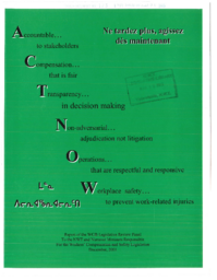 123-15(3) - Act Now - A Report of the Workers' Compensation Board Legislative Review Panel, December 2001