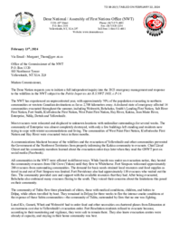 0036-20(1) - Correspondence from Gerald Antoine, Dene National Chief, to Commissioner Margaret Thom requesting a full independent inquiry into the 2023 emergency management and response to the wildfires in the NWT