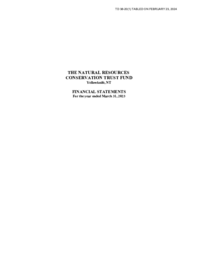 0038-20(1) - The Natural Resources Conservation Trust Fund Financial Statements for the Year Ended March 31, 2023