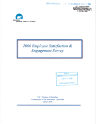 022-15(5) - Government of the Northwest Territories 2006 Employee Satisfaction and Engagement Survey