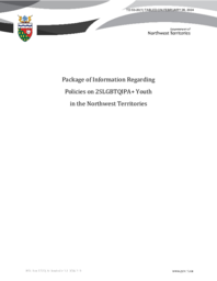 0053-20(1) - Package of information regarding policies on 2SLGBTQIPA+ youth in the Northwest Territories