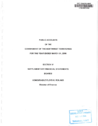 040-15(5) - Public Accounts of the Government of The Northwest Territories for the Year Ended March 31, 2006 - Section IV: Supplementary Financial Statements Boards