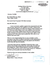 065-15(5) - Petition to the Public Utilities Board Against Proposed Inuvik Gas Rate Increase