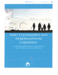 071-15(5) - Safer Communities and Neighbourhoods Legislation: A consultation paper about a proposed new way to make a community safer