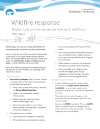 Wildfire response : background on how we decide how each wildfire is managed