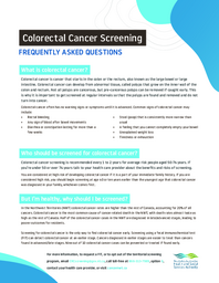 Colorectal cancer screening : frequently asked questions