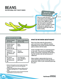 Nutritional Food Fact Series. Vegetables Food Fact Sheets